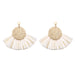 Wholesale Rattan Raffia Tassel Earrings JDC-ES-GSJM081 Earrings 杰米 off white E68445 Wholesale Jewelry JoyasDeChina Joyas De China