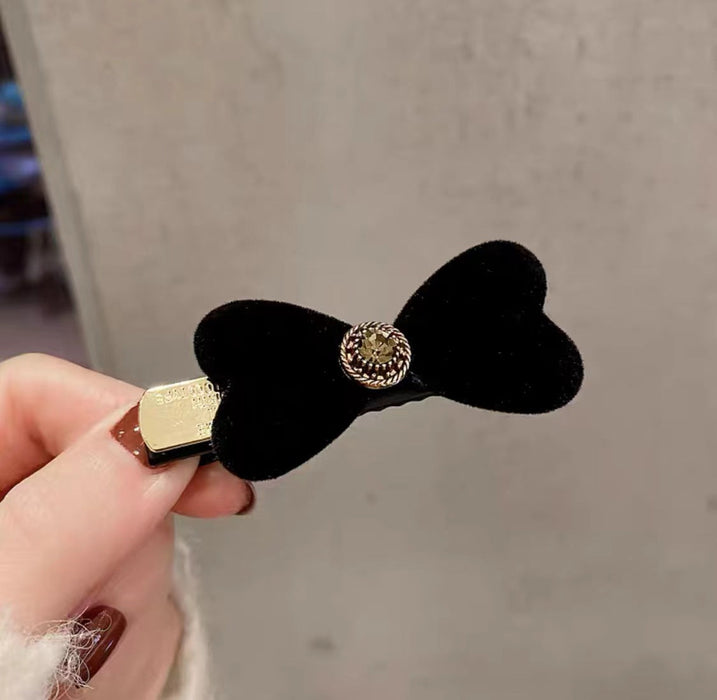 Wholesale Red Bow Cloth Hair Clips JDC-HC-GSMC007 Hair Clips 曌彩 black Wholesale Jewelry JoyasDeChina Joyas De China