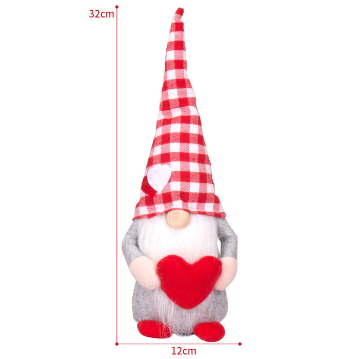 Wholesale red cloth faceless old man doll MOQ≥2 JDC-FT-YiXin001 fidgets toy 宜馨 Red plaid hat moq2 Wholesale Jewelry JoyasDeChina Joyas De China