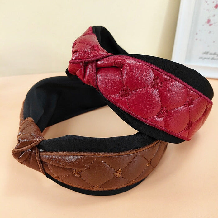 Wholesale red cloth leather hairband JDC-HD-O343 Headband 潮炫 Wholesale Jewelry JoyasDeChina Joyas De China