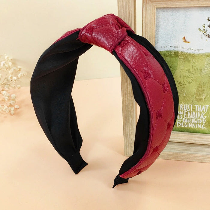 Wholesale red cloth leather hairband JDC-HD-O343 Headband 潮炫 Wholesale Jewelry JoyasDeChina Joyas De China