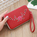 Bulk Jewelry Wholesale red embroidered ladies PU leather wallet JDC-WT-lx011 Wholesale factory from China YIWU China