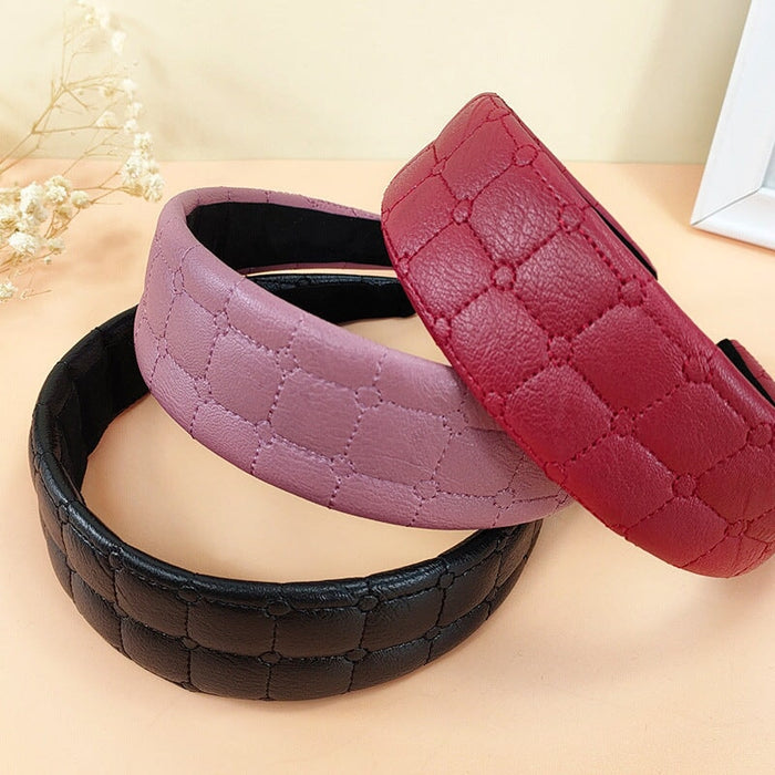 Wholesale red leather hair band JDC-HD-O345 Headband 潮炫 Wholesale Jewelry JoyasDeChina Joyas De China