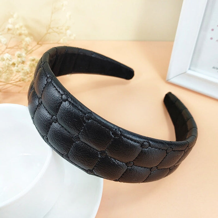 Wholesale red leather hair band JDC-HD-O345 Headband 潮炫 black Wholesale Jewelry JoyasDeChina Joyas De China