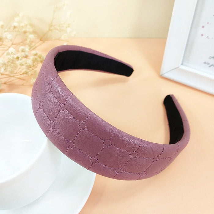 Wholesale red leather hair band JDC-HD-O345 Headband 潮炫 Pink Wholesale Jewelry JoyasDeChina Joyas De China