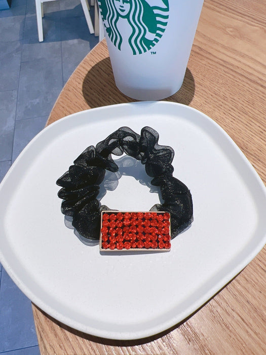 Wholesale red metal hair tie JDC-HS-GSXP001 Hair Scrunchies 宏鑫 Rectangle Wholesale Jewelry JoyasDeChina Joyas De China