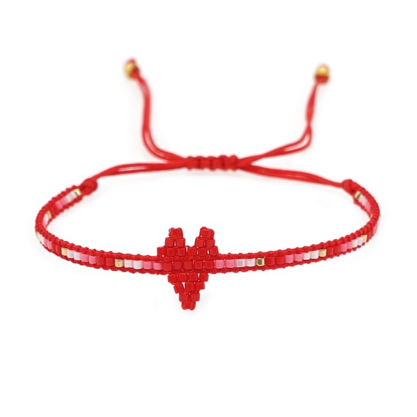 Bulk Jewelry Wholesale red Miyuki beads hand-woven love bracelet JDC-gbh436 Wholesale factory from China YIWU China