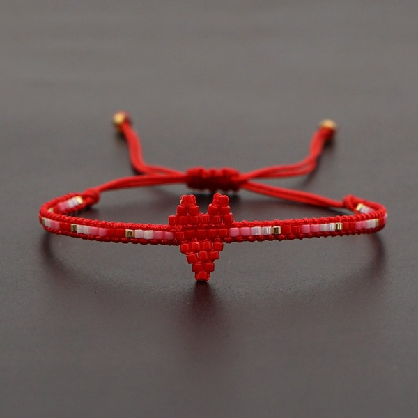 Bulk Jewelry Wholesale red Miyuki beads hand-woven love bracelet JDC-gbh436 Wholesale factory from China YIWU China