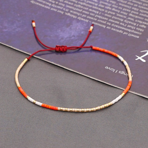 Bulk Jewelry Wholesale red Miyuki rice beads hand-woven bracelets JDC-gbh388 Wholesale factory from China YIWU China