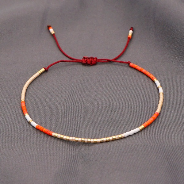 Bulk Jewelry Wholesale red Miyuki rice beads hand-woven bracelets JDC-gbh388 Wholesale factory from China YIWU China