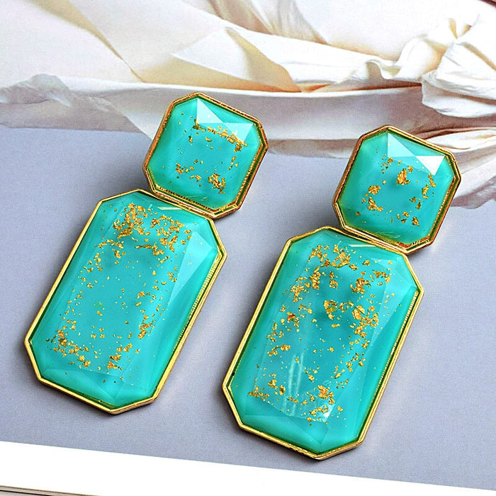 Wholesale red resin earrings JDC-ES-SK051 Earrings 深刻 Wholesale Jewelry JoyasDeChina Joyas De China