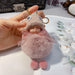 Wholesale red rex rabbit fur soft cute doll Pom Pom Keychain JDC-KC-LX046 Keychains 恋希 Single skin powder Wholesale Jewelry JoyasDeChina Joyas De China