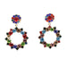 Wholesale Red Rhinestone Earrings JDC-ES-JJ344 Earrings 聚嘉 multicolor Wholesale Jewelry JoyasDeChina Joyas De China