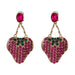 Wholesale red rhinestone earrings JDC-ES-JJ345 Earrings 聚嘉 Red Wholesale Jewelry JoyasDeChina Joyas De China