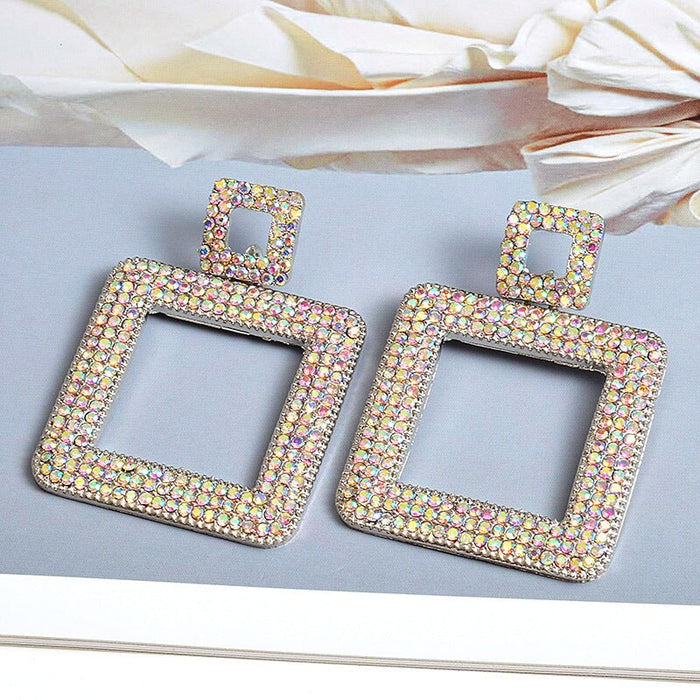 Wholesale red rhinestone earrings JDC-ES-SK052 Earrings 深刻 Wholesale Jewelry JoyasDeChina Joyas De China