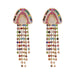 Wholesale red rhinestone tassel earrings JDC-ES-JJ346 Earrings 聚嘉 Wholesale Jewelry JoyasDeChina Joyas De China