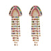 Wholesale red rhinestone tassel earrings JDC-ES-JJ346 Earrings 聚嘉 Wholesale Jewelry JoyasDeChina Joyas De China