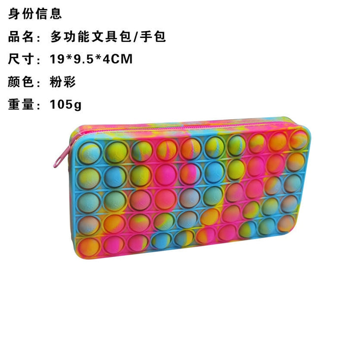 Wholesale red silicone stationery bag JDC-FT-Bais002 fidgets toy 百思 pastel Wholesale Jewelry JoyasDeChina Joyas De China