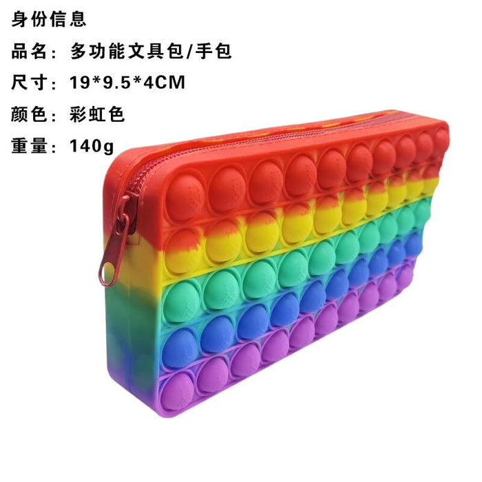 Wholesale red silicone stationery bag JDC-FT-Bais002 fidgets toy 百思 rainbow Wholesale Jewelry JoyasDeChina Joyas De China
