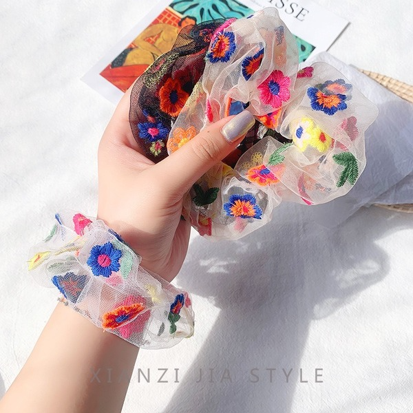 Wholesale release rubber band colored daisies retro hair bands JDC-HS-H422 Hair Scrunchies 妙德 Wholesale Jewelry JoyasDeChina Joyas De China