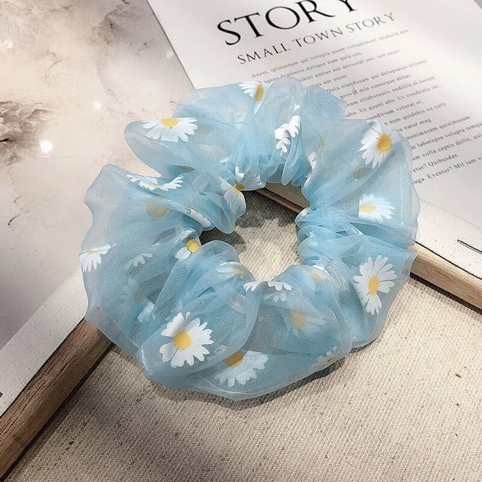 Wholesale release rubber band colorful daisy hair ring JDC-HS-H420 Hair Scrunchies 妙德 10 Wholesale Jewelry JoyasDeChina Joyas De China