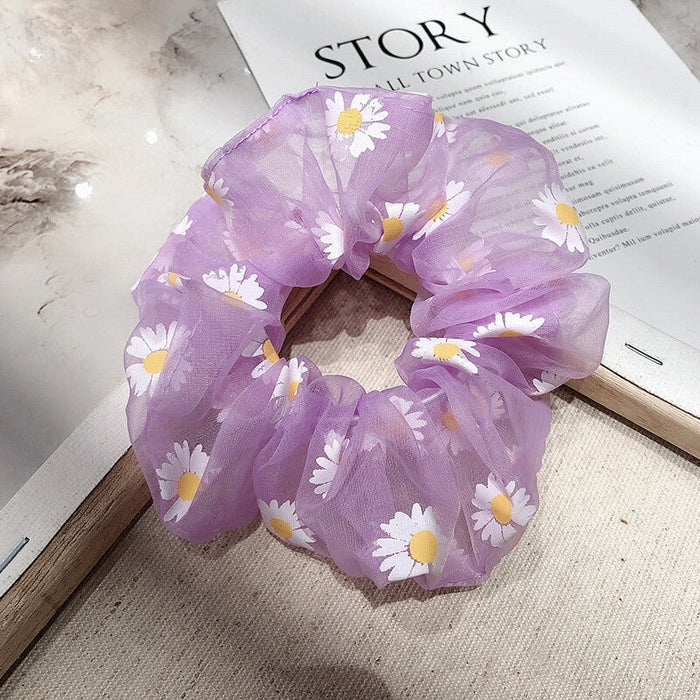 Wholesale release rubber band colorful daisy hair ring JDC-HS-H420 Hair Scrunchies 妙德 8 Wholesale Jewelry JoyasDeChina Joyas De China