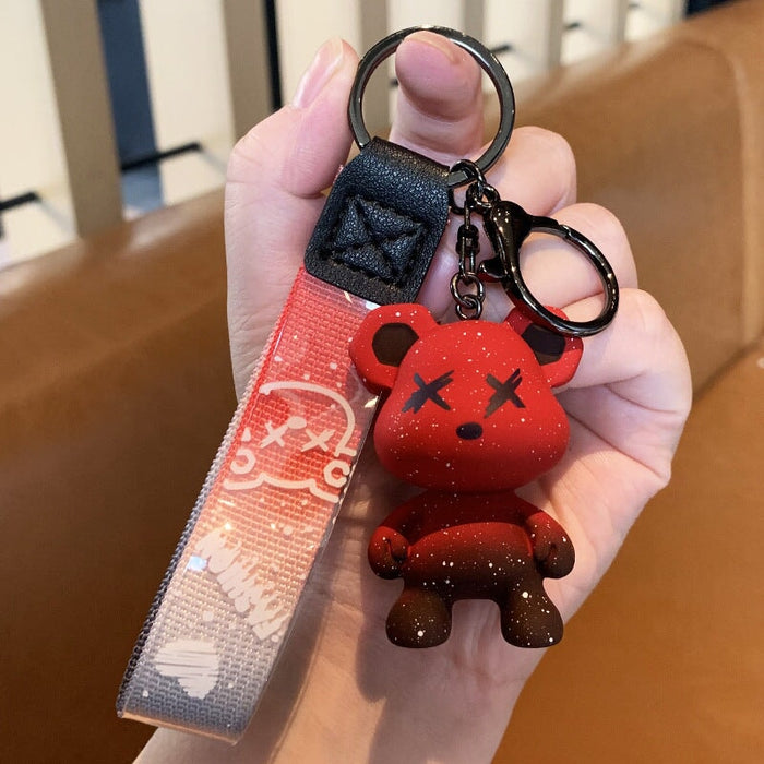 Wholesale Resin Color Changing Bear Keychain JDC-KC-YiChang003 Keychains 依昌 red Wholesale Jewelry JoyasDeChina Joyas De China