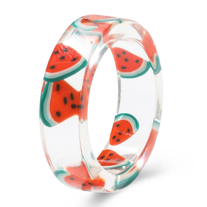 Wholesale Resin Fruit Rings JDC-RS-F108 Rings 韩之尚 Wholesale Jewelry JoyasDeChina Joyas De China