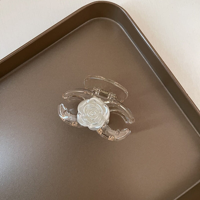 Wholesale Resin Plastic Camellia Hair Clip JDC-HC-QQ001 Hair Clips 谦谦 B Wholesale Jewelry JoyasDeChina Joyas De China