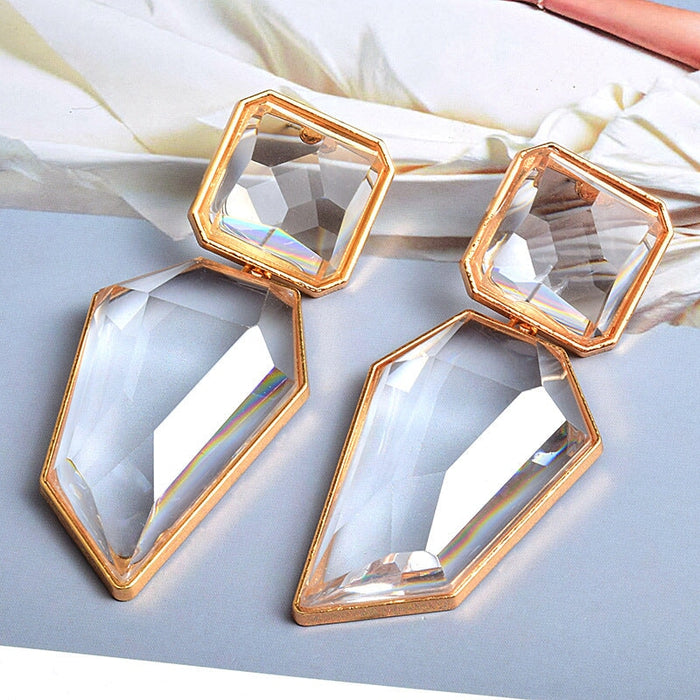 Wholesale Resin Plating Alloy Rhinestone Earrings JDC-ES-SK019 Earrings 深刻 Wholesale Jewelry JoyasDeChina Joyas De China