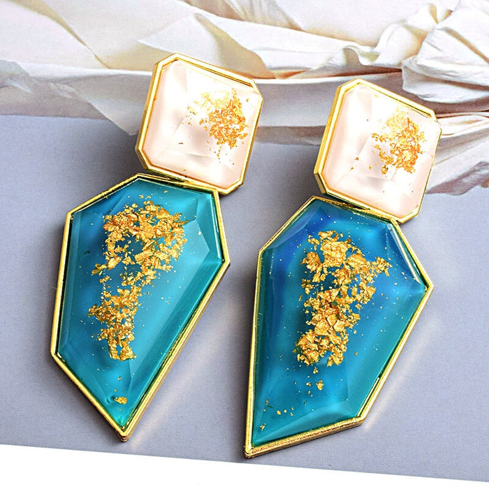 Wholesale Resin Plating Alloy Rhinestone Earrings JDC-ES-SK019 Earrings 深刻 red 1 Wholesale Jewelry JoyasDeChina Joyas De China