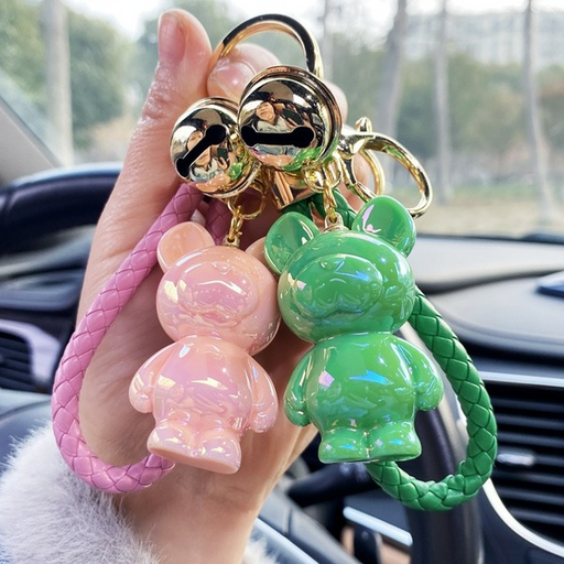 Wholesale Resin Symphony Bear BV Rope Keychain JDC-KC-WQK104 Keychains 沃齐克 Wholesale Jewelry JoyasDeChina Joyas De China