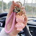 Wholesale Resin Symphony Bear BV Rope Keychain JDC-KC-WQK104 Keychains 沃齐克 Pink Wholesale Jewelry JoyasDeChina Joyas De China