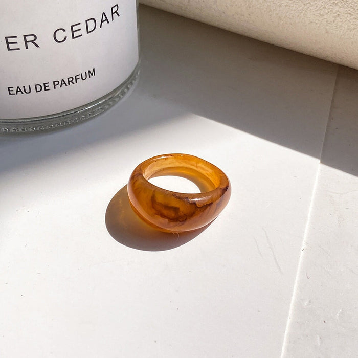 Wholesale resin vintage ring JDC-RS-F072 Rings 韩之尚 Brown Wholesale Jewelry JoyasDeChina Joyas De China