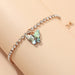 Wholesale Rhinestone Alloy Butterfly Bracelet Tennis Chain JDC-BT-NZ036 Bracelet 奈珠 BZ1232hunse Wholesale Jewelry JoyasDeChina Joyas De China