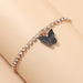 Wholesale Rhinestone Alloy Butterfly Bracelet Tennis Chain JDC-BT-NZ036 Bracelet 奈珠 BZ1234heise Wholesale Jewelry JoyasDeChina Joyas De China