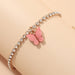 Wholesale Rhinestone Alloy Butterfly Bracelet Tennis Chain JDC-BT-NZ036 Bracelet 奈珠 BZ1234xiguahong Wholesale Jewelry JoyasDeChina Joyas De China