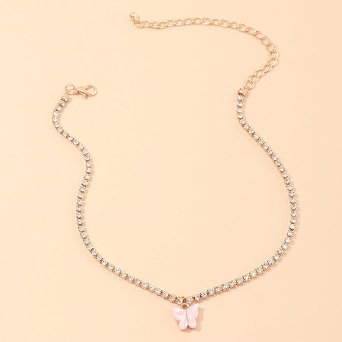 Wholesale Rhinestone Alloy Butterfly Bracelet Tennis Chain JDC-BT-NZ036 Bracelet 奈珠 NZ1826fense Wholesale Jewelry JoyasDeChina Joyas De China