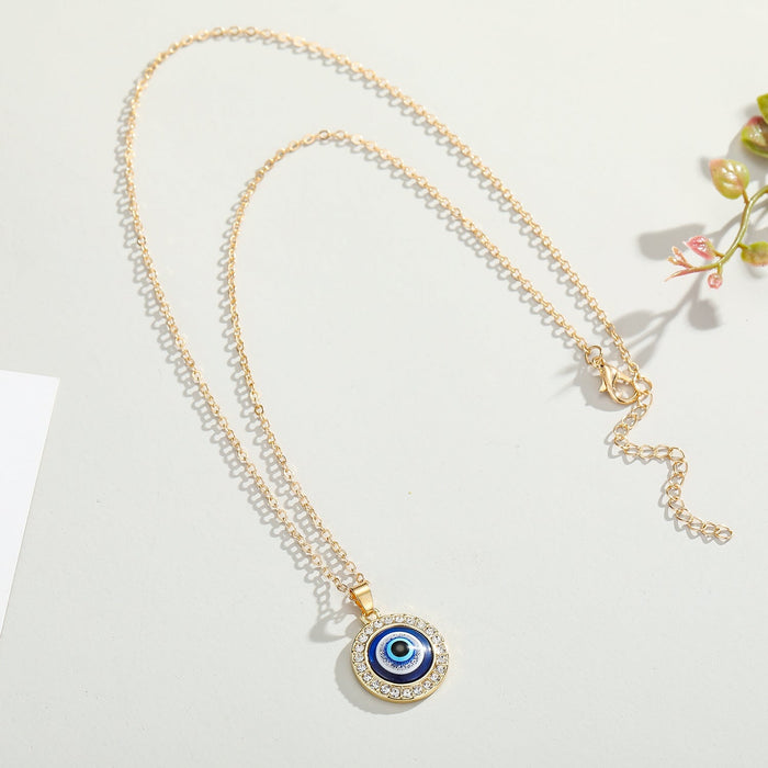 Wholesale Rhinestone Alloy Devil's Eye Necklace MOQ≥6 JDC-NE-Juej003 Necklaces 觉际 Wholesale Jewelry JoyasDeChina Joyas De China