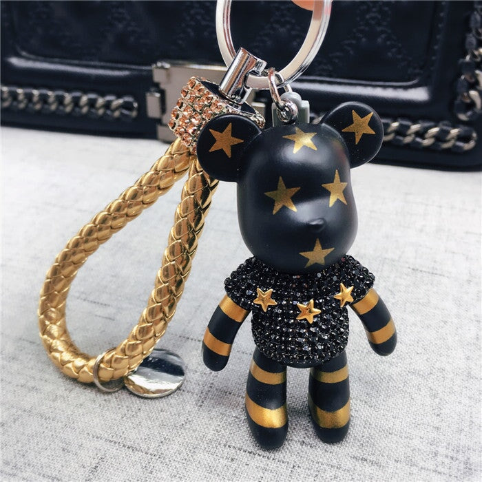 Wholesale Rhinestone Bear Keychain JDC-KC-LX042 Keychains 恋希 gold Wholesale Jewelry JoyasDeChina Joyas De China