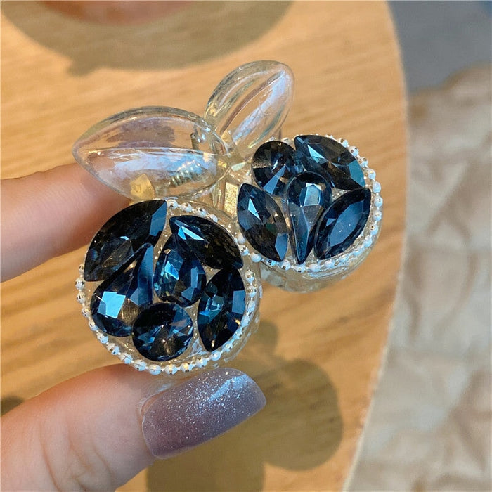 Wholesale Rhinestone Cherry Hair Clips JDC-HC-CR002 Hair Clips 楚柔 #0010 black Wholesale Jewelry JoyasDeChina Joyas De China