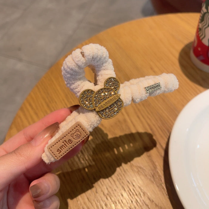 Wholesale Rhinestone Cloth Hair Clips (F)JDC-HC-GSXP006 Hair Clips 宏鑫 white Wholesale Jewelry JoyasDeChina Joyas De China