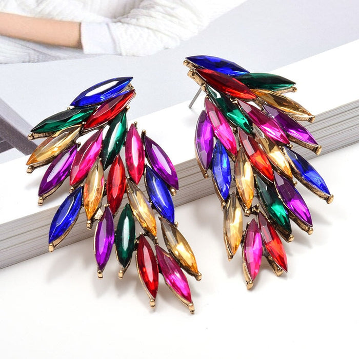 Wholesale Rhinestone Color Alloy Earrings JDC-ES-SK073 Earrings 深刻 color Wholesale Jewelry JoyasDeChina Joyas De China