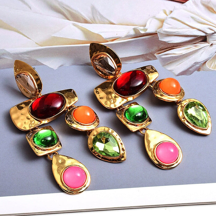 Wholesale Rhinestone Color Plating Alloy Earrings JDC-ES-SK074 Earrings 深刻 Wholesale Jewelry JoyasDeChina Joyas De China