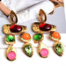 Wholesale Rhinestone Color Plating Alloy Earrings JDC-ES-SK074 Earrings 深刻 Wholesale Jewelry JoyasDeChina Joyas De China