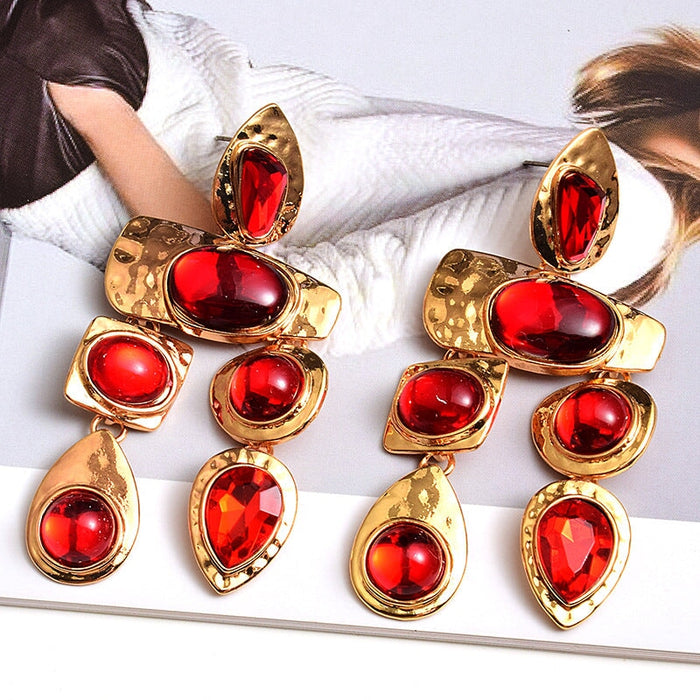 Wholesale Rhinestone Color Plating Alloy Earrings JDC-ES-SK074 Earrings 深刻 Wholesale Jewelry JoyasDeChina Joyas De China