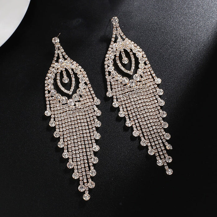 Wholesale Rhinestone crystal earrings JDC-ES-ZHONGW002 Earrings 众薇 Wholesale Jewelry JoyasDeChina Joyas De China