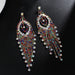 Wholesale Rhinestone crystal earrings JDC-ES-ZHONGW002 Earrings 众薇 Goldr + Colored Diamonds Wholesale Jewelry JoyasDeChina Joyas De China