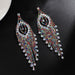 Wholesale Rhinestone crystal earrings JDC-ES-ZHONGW002 Earrings 众薇 Silver + Colored Diamonds Wholesale Jewelry JoyasDeChina Joyas De China