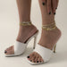 Wholesale Rhinestone Cuban Chain Alloy Claw Chain Anklet Set JDC-AS-DN001 anklets 道妮 Wholesale Jewelry JoyasDeChina Joyas De China